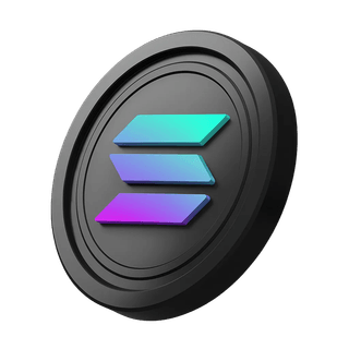 Neben dem Hero-Banner-Bereich wird ein Solana (SOL)-Coin angezeigt